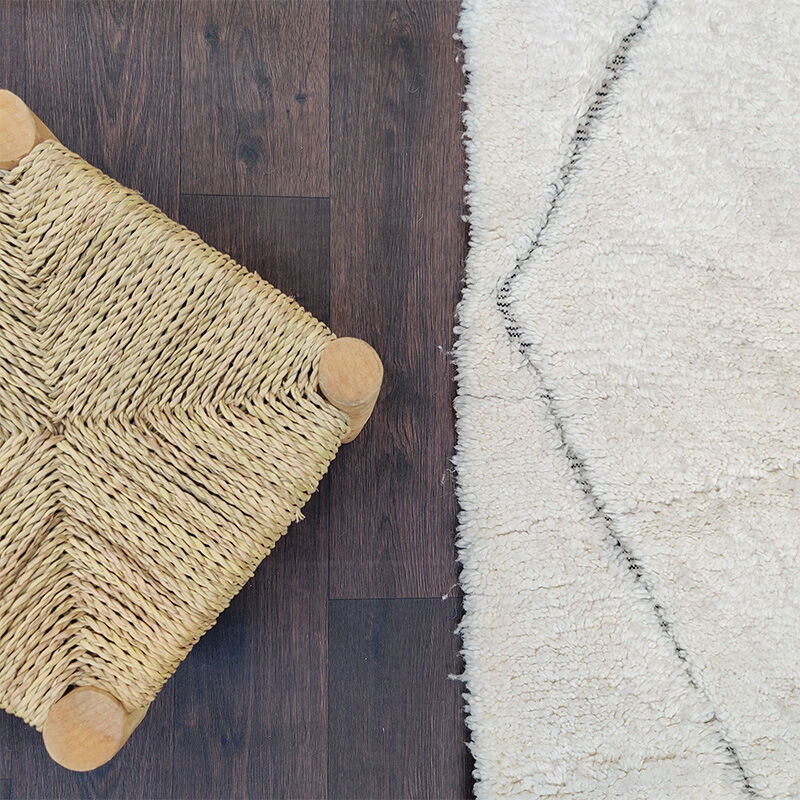 Berber Shaggy wool rug 160x240 cm