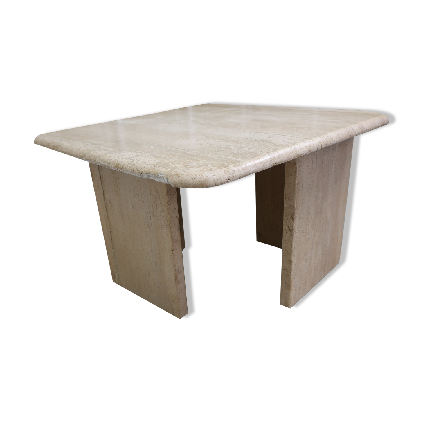 Travertine square coffee table 70/80