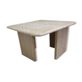 Table basse carré en travertin des années 70/80
