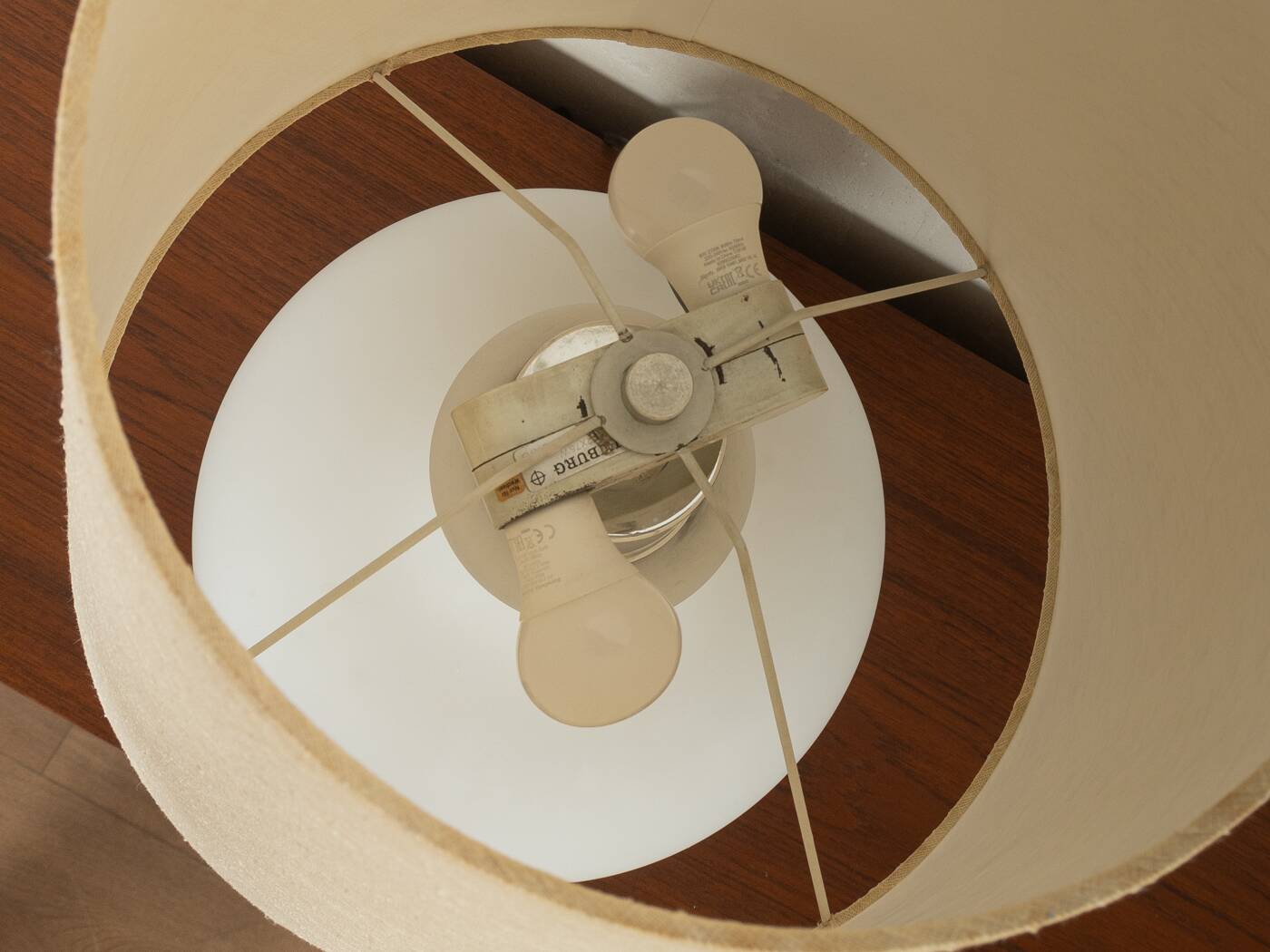 1970s table lamp, Heinz Josef Ohm, Glashütte Limburg, vintage