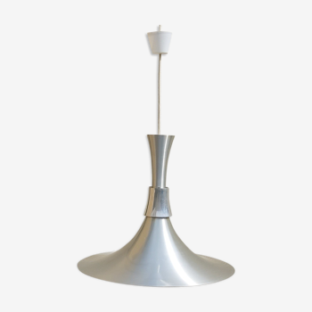 Pendant lamp brushed aluminum design 70s