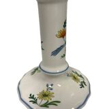 Candle holder in Gien, birds of paradise decor