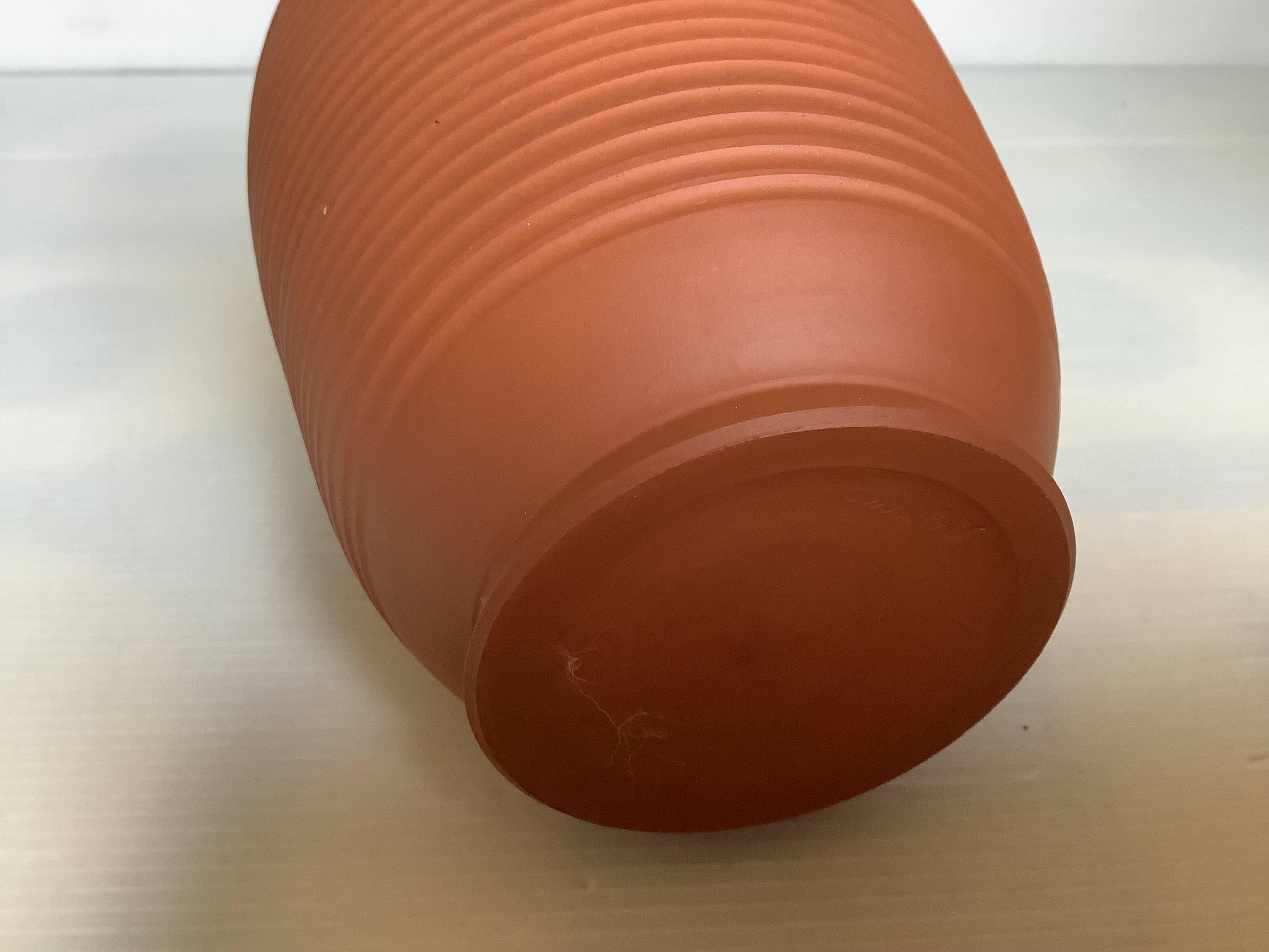 Small vase akru for klinker ceramics terracotta