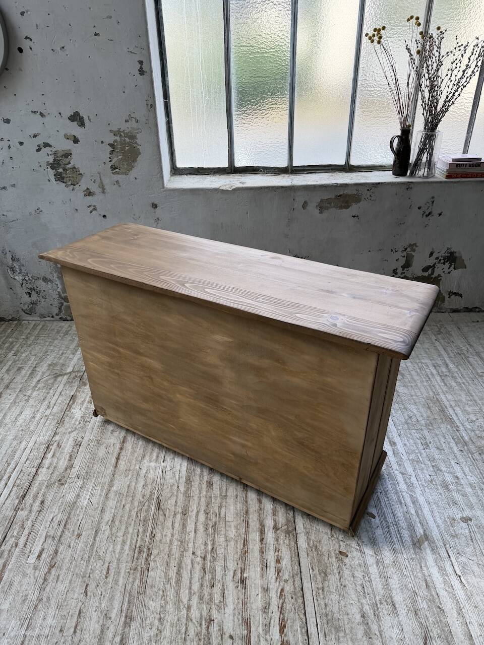 Meuble de métier en pin 1950