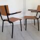 Paire de fauteuils métal tubulaire 1954