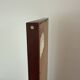 Beautiful vintage Danish teak mirror with mittered edges and nice brass det
