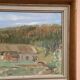 Oil on Panel “Landscape with a Hut” by Carl Einar, Vintage & Framed 38.5×32cm