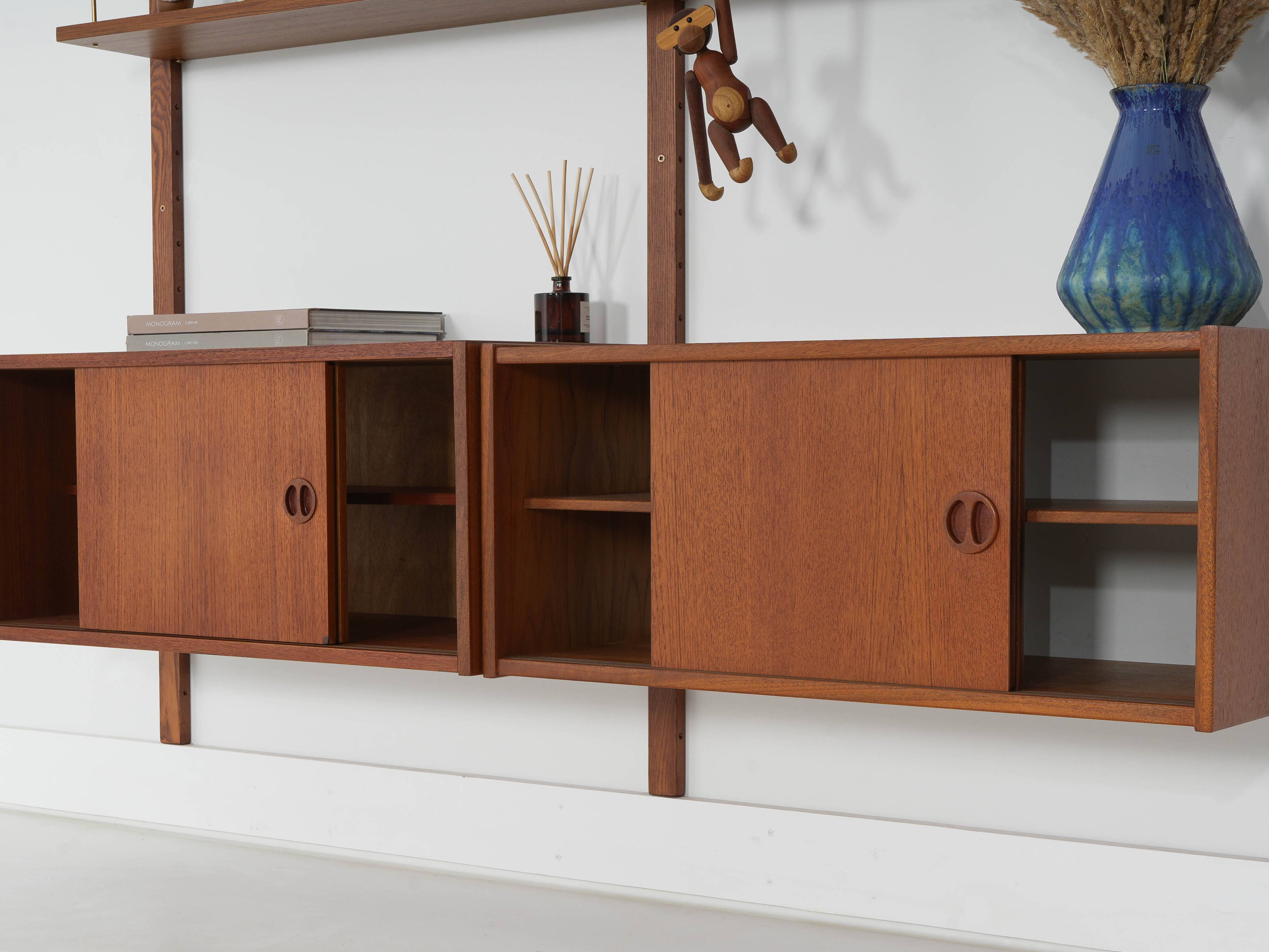 Teak modular shelving unit, Danish design, 1960s, made in Denmark