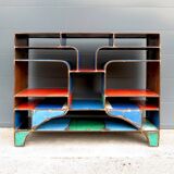 Brutalist shelve of recycled metal, 2000s