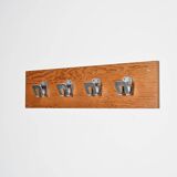 Wall coat rack by Pierre Guariche for La Plagne, around 1968.