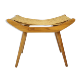 Mid-century wooden footstool/ ULUV, Czechoslovakia