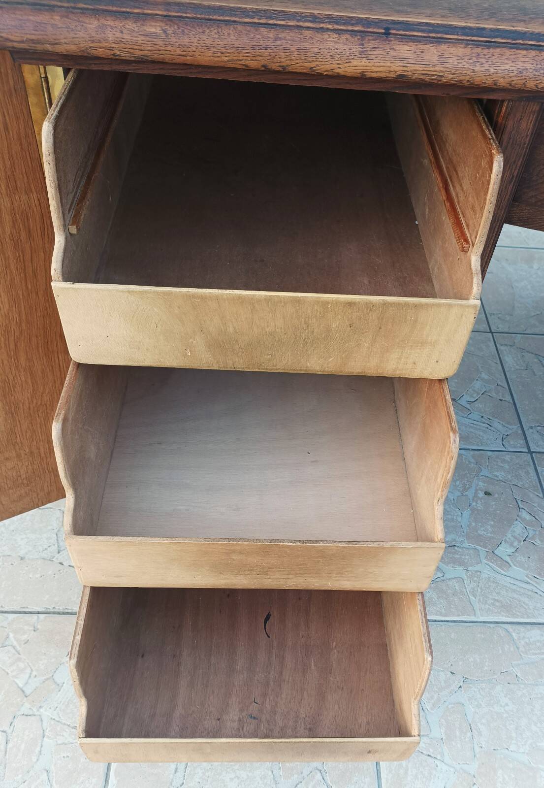 Art Deco oak desk