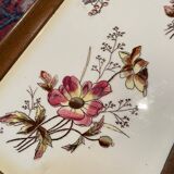 Old wood and ceramic tray 1900