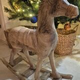 Handcrafted vintage rocking horse
