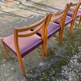 Set of 4 vintage Scandinavian style chairs
