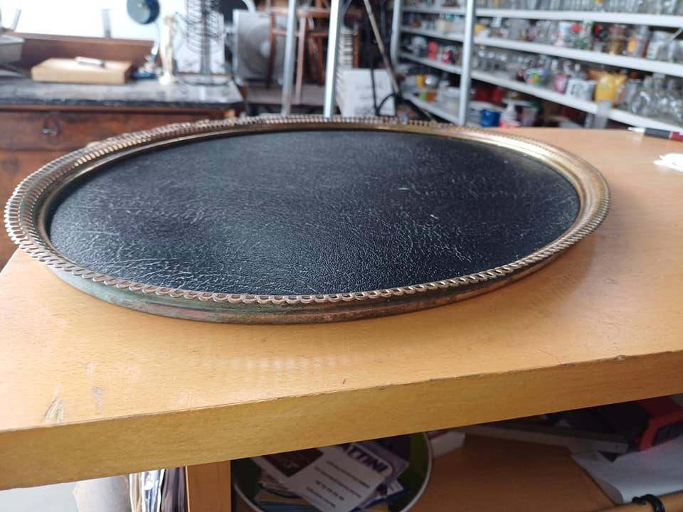 Old brass serving tray