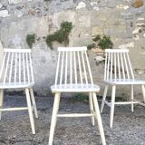 3 IKEA slatted chairs, 1960