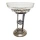 Art Deco Polish silver crystal bowl on stand, 1930s