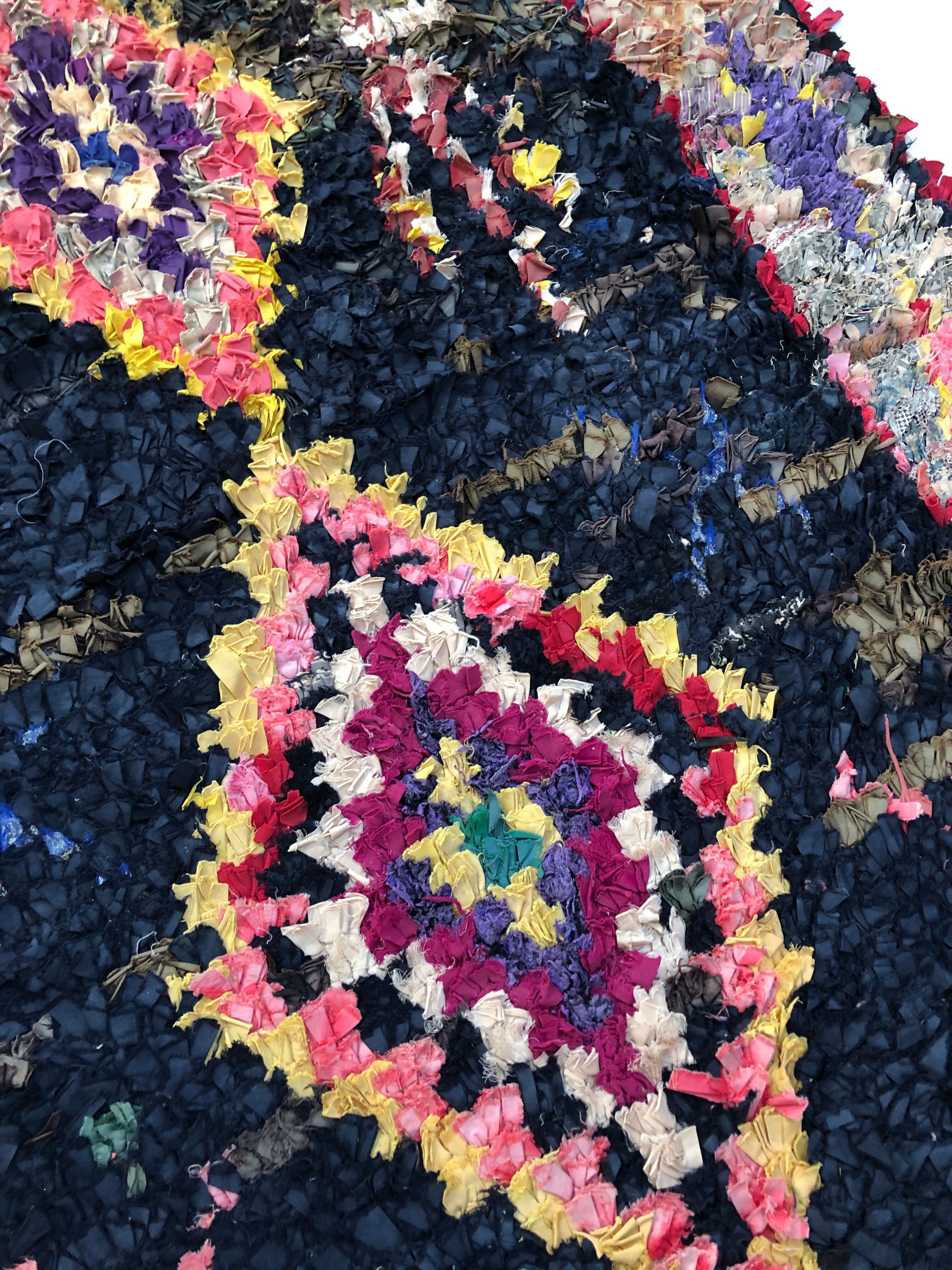 Moroccan Berber carpet Old Boucherouite 2,31x1.11m