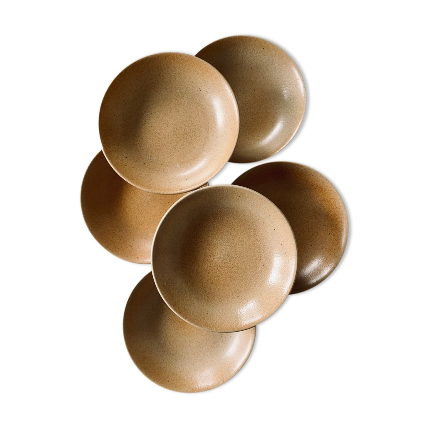 Set of 6 hollow sandstone plates