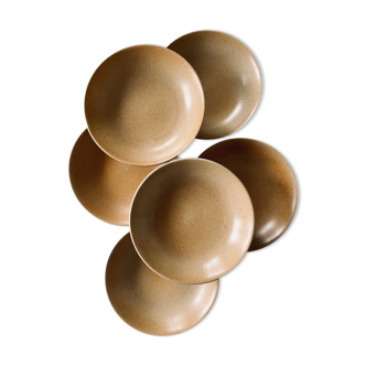 Set of 6 hollow sandstone plates