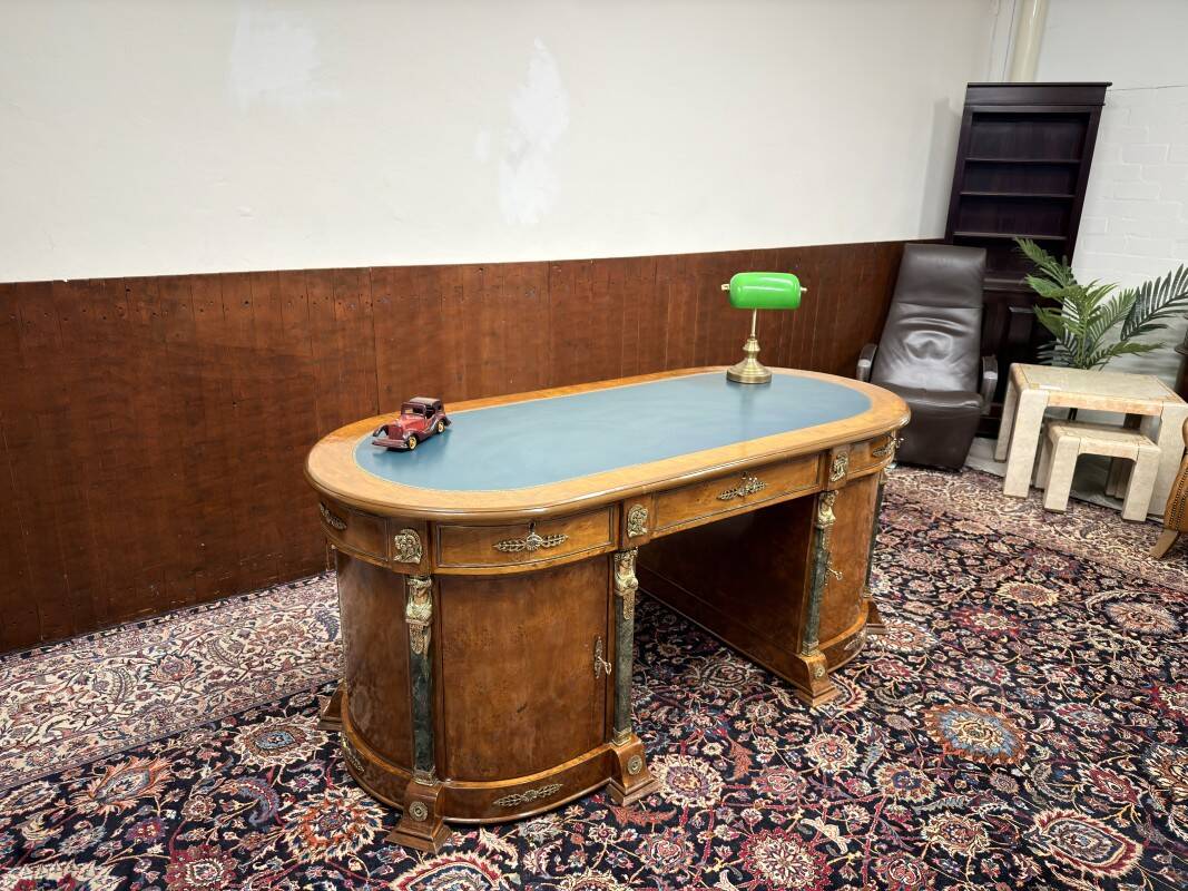 Antique French Louis XIV Oval Writing Desk