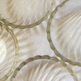 Set of 6 Pyrex glass bowls in the shape of a scallop shell