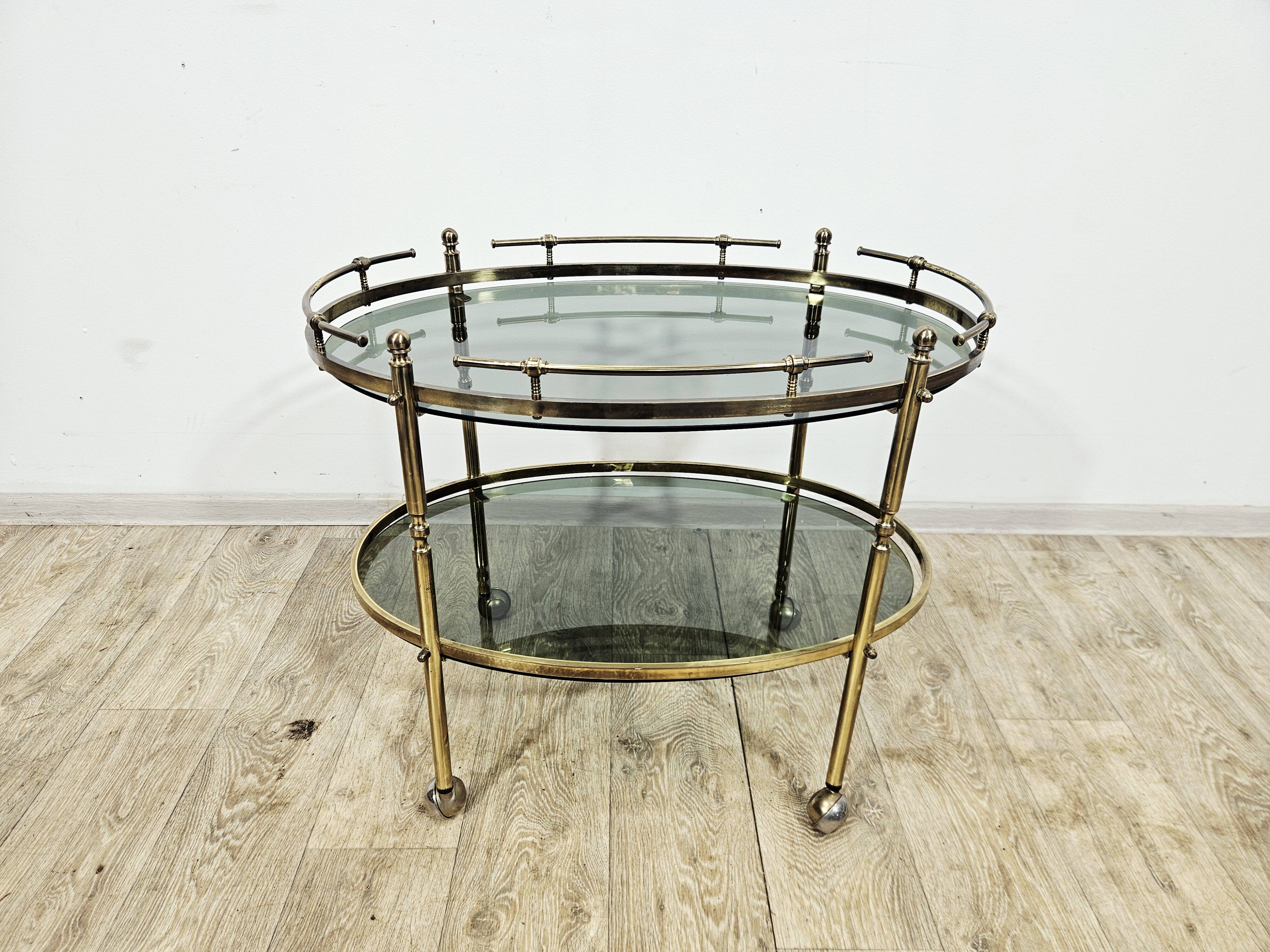 Brass bar cart / France, 1960s.