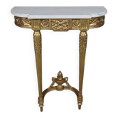 Small marble and gilded wood console, Louis XVI style – early 20th century