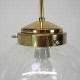 Glass hanging lamp Kamenicky Senov, 1970