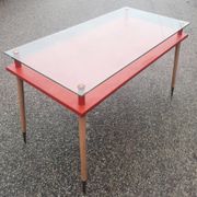 Vintage desk table with tapered legs