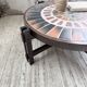 Round coffee table Roger Capron herbarium terracotta