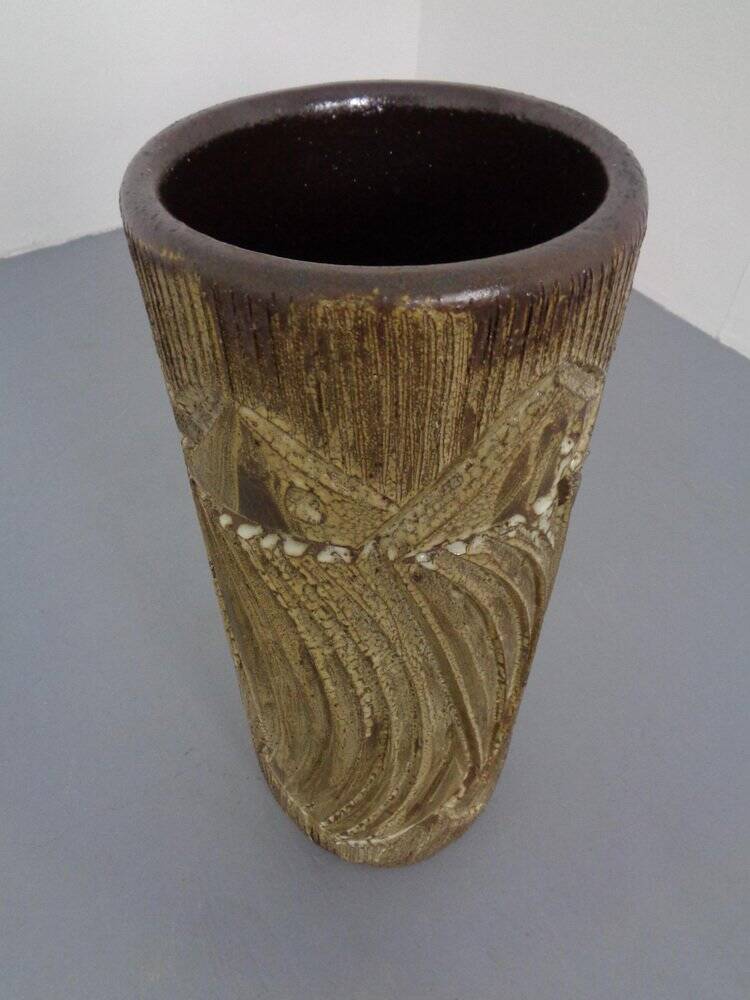 Large Brutalist Ceramic Umbrella Stand, Italy, 1960s