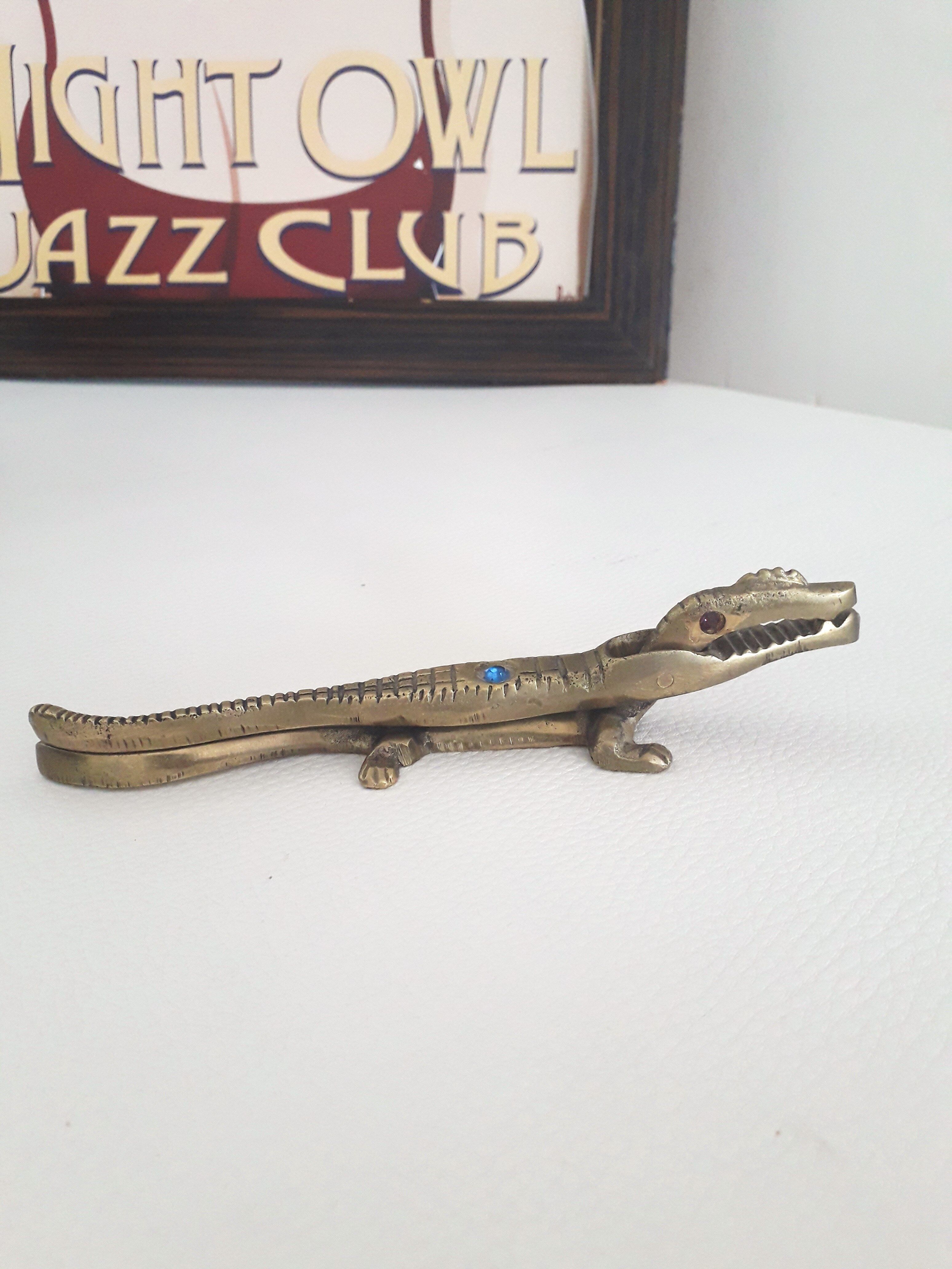 Vintage Nutcracker - Brass Crocodile - 1970