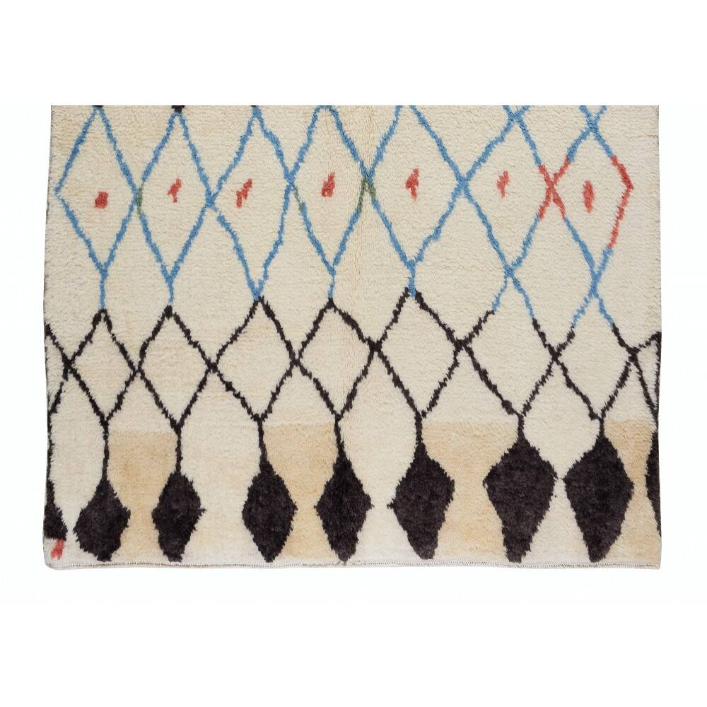 Moroccan Berber Tulu Rug, 100% Soft, Cozy Wool, Hand-Knotted Carpet