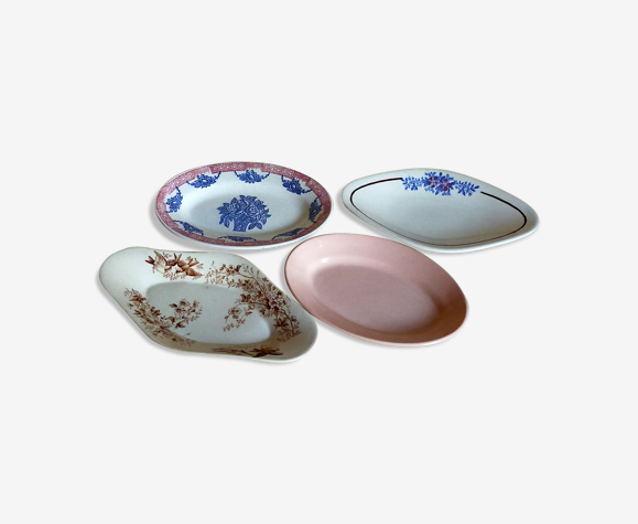 Set of four raviers in old French earthenware