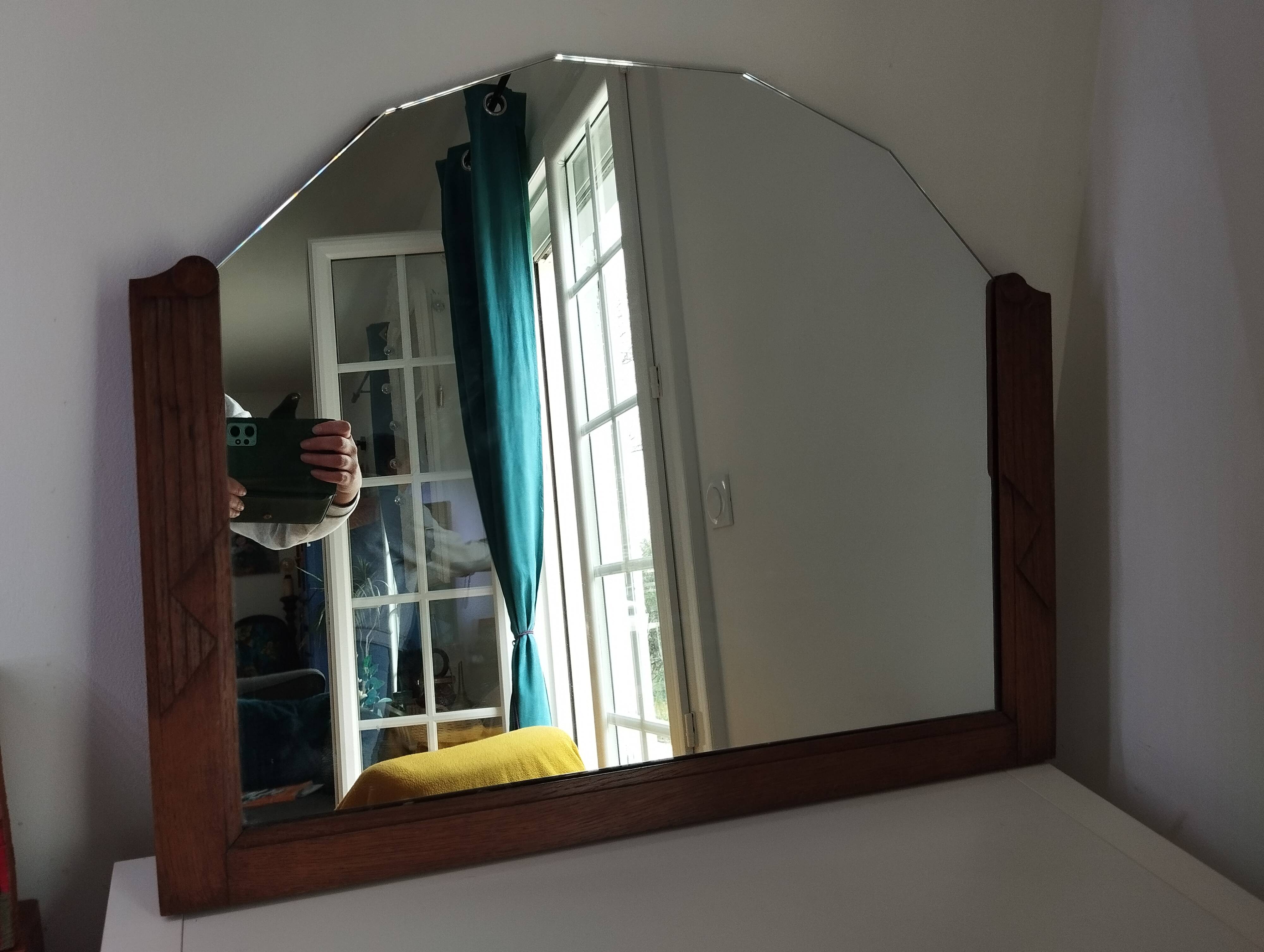Vintage beveled mirror