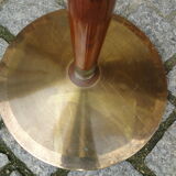 Scandinavian lamppost 1960s in teak and gold metal