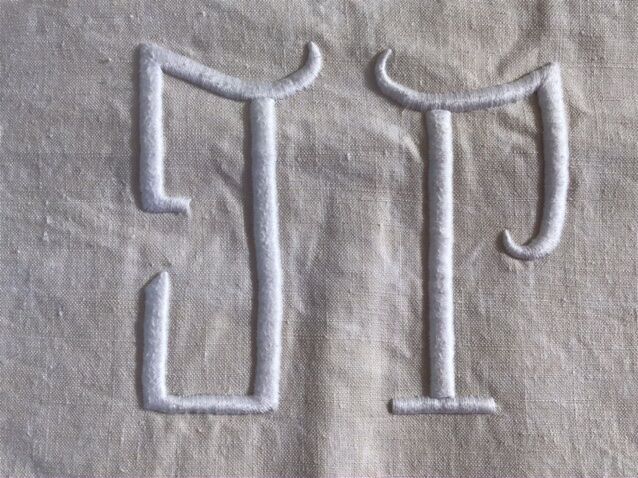 Linen sheet 2 people marked JP