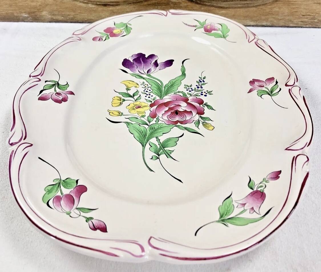 Large earthenware dish from Lunéville street lamp model