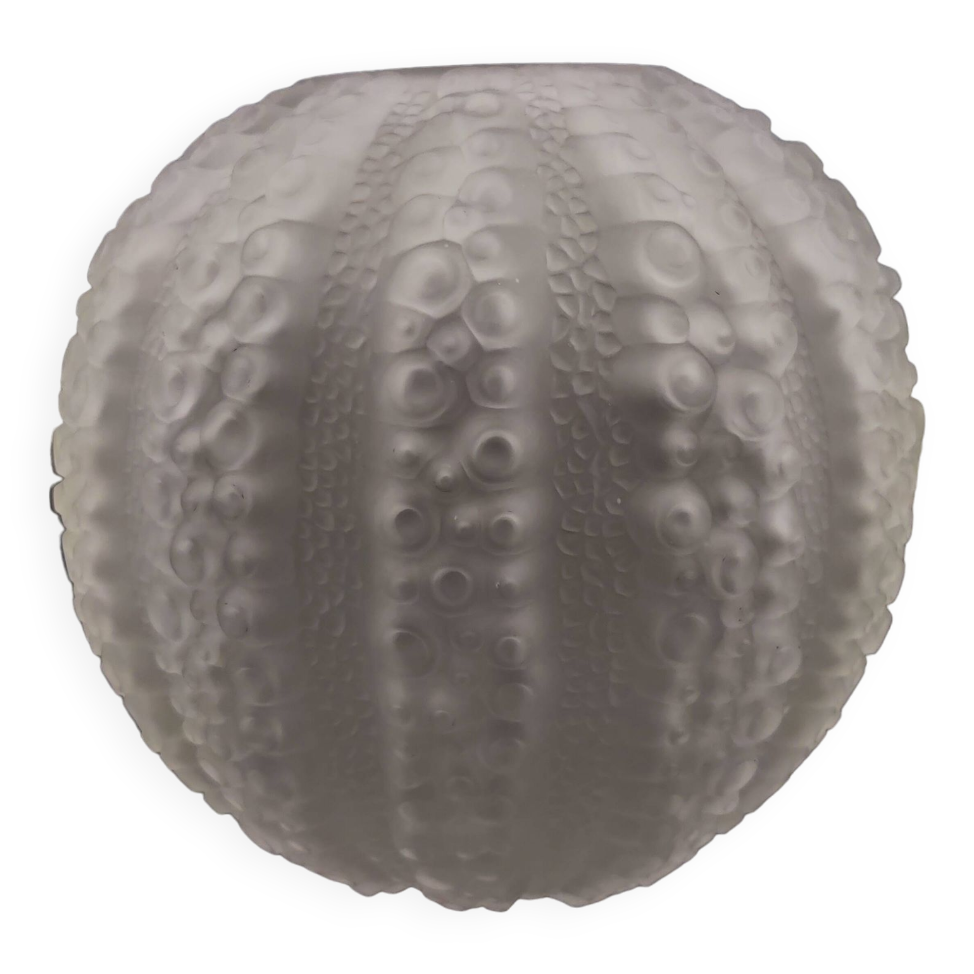 Large frosted glass Lalique globe vase in the shape of a sea urchin, Art Deco, France 1920-30s