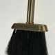 Neoclassical Fire Necessary in Polished Brass on Columnar Base Support