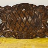 Basket or Pocket Emptying from the 1950s in Carved Wood signed A. Bouchez