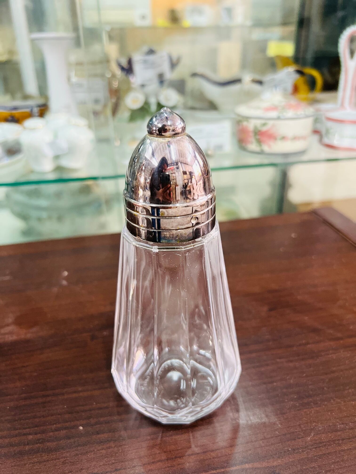 Christofle sprinkler sugar bowler, Mégève model, signature and hallmarks