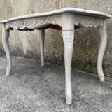 Small coffee or side table, oak, baroque style, vintage