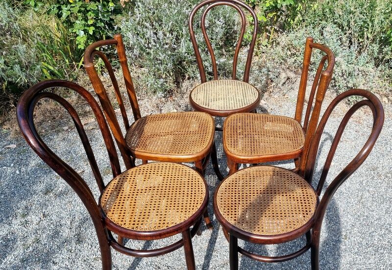 5 chairs bistro Fischel and Türpe 1900 ca