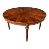 Table de salle à manger ronde en acajou de style Louis XVI – Ø120 cm