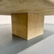 Italian coffee table in travertine, Roche Bobois edition, 70s/80s.