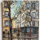 Ancient painting, Furstenberg Square, Paris, signed Saulin, 20th century