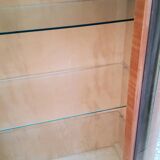 Art deco showcase in walnut and brass from the 30s